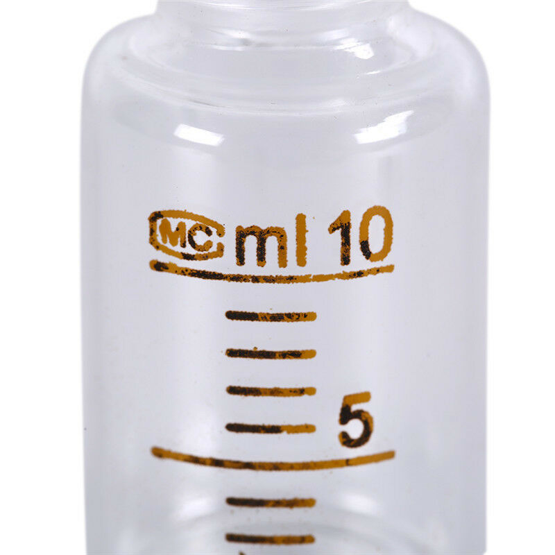 1pcs 10ml Scale lab glass vials bottles clear containers with black screw cap SA