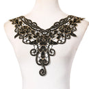 1pcs embroidered floral lace neckline neck collar trim clothes sewing applique Z