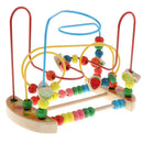 Kids Baby Fruit Wooden Around Bead Maze Educational Roller Coaster Game Toys