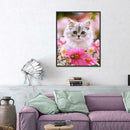 5D DIY Full Drill Diamond Painting Kitten Cross Stitch Embroidery Mosaic A