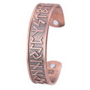 Viking Runes Wide Elastic Cuff Bangle Bracelet Wristband Jewelry Rose Copper