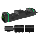 2 Dual Controller Charger for Xbox One X S Docking Station 2 Battery Packs