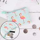 1 Pc Diary Lovely Flamingos PU Coin Purses Zipper Zero Wallet Card Key Bag ^