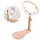 Height Adjustable Wood Embroidery Stand Hoop Craft Cross Stitch Needlework
