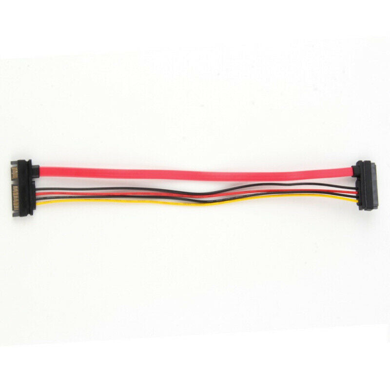 1.6FT 22Pin SATA Male to Female 7+15 pin 5 Wire Power Data Combo Extension QDY