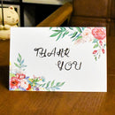 6 Sets Thank You Cards Floral Flower with Envelopes Invitation Card