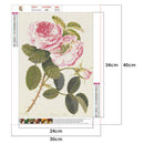 DIY Diamond Painting Cross Stitch Needlework Mosaic (t398 Pink Flower)