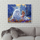 Lion and Girl Full Drill Diamond Painting Cross Stitch Mosaic Home Decor