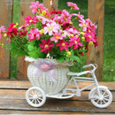 Plastic Tricycle Bike Design Flower Basket Container For Home Wedding Decor  Nw