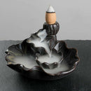 Lotus Leaf Ceramics Garden Home Incense Burner Censer Craft Practical Lotus G5O9