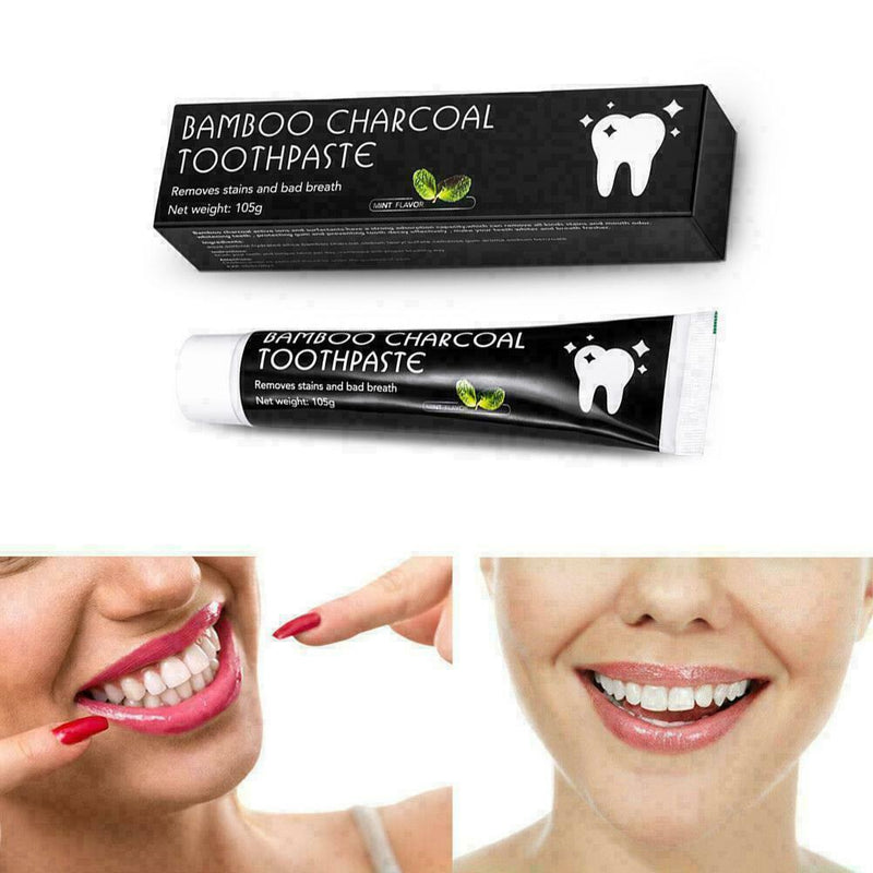 105g Bamboo Charcoal Teeth Whitening Toothpaste Black Bad Removes St Breath K7W9
