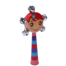 1pc Baby Kids Rainbow Wooden Handle Bell Jingle Stick Shaker Rattle Toys L1D4