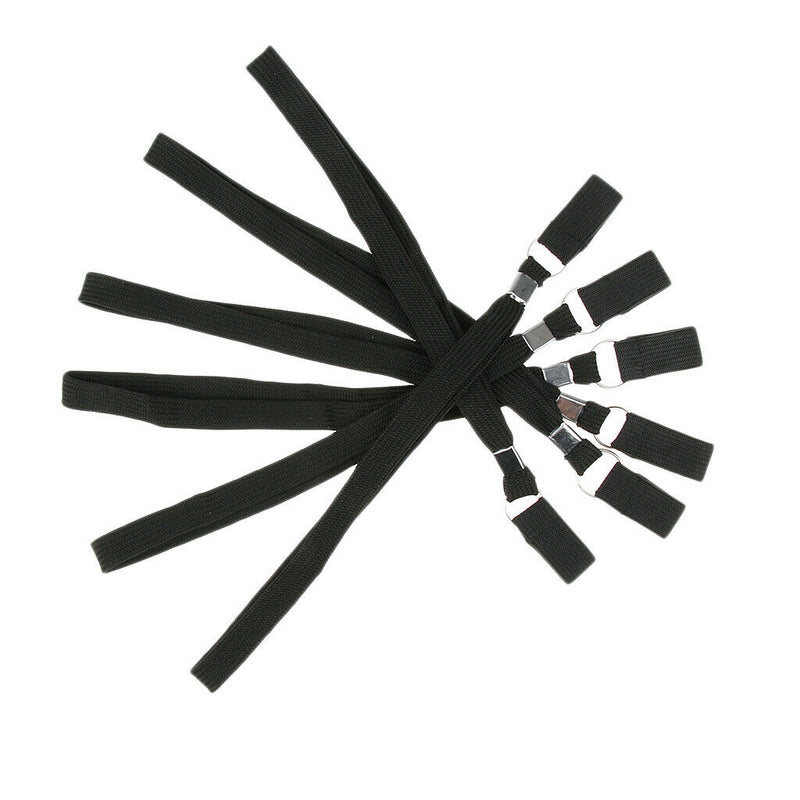 6x Durable Nylon Walking Stick Ropes Hand Wrist Straps Anti Lost Black 24cm