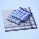 15Pcs Cotton Plaid Men's Handkerchief Square Decorative Suits Grid Hanky