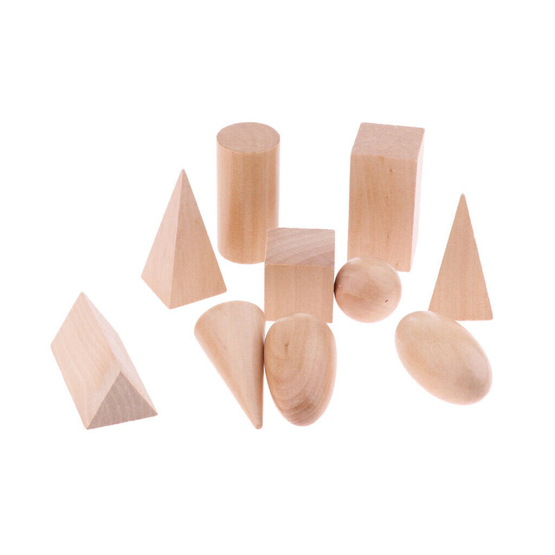 Wooden Pattern Blocks Set, Geometric Shapes Tangram Puzzle, Graphical