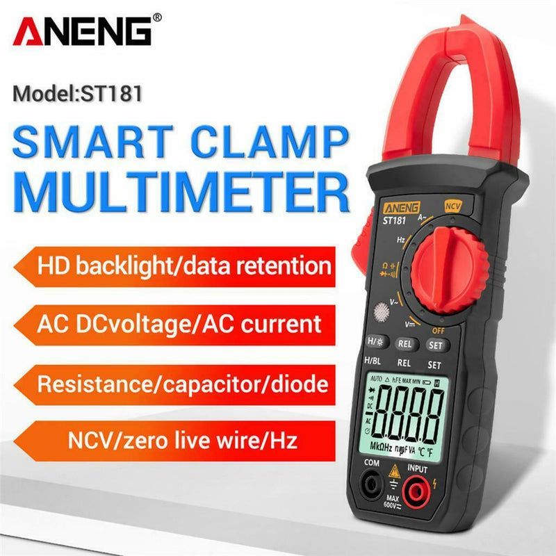 Digital Clamp Meter Handheld Multimeter RMS AC / DC Mini Resistanc Perfect