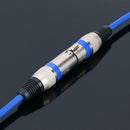 5.9ft DMX Stage DJ Cable  XLR 3Pin Male to Female Connector Wire (Blue)