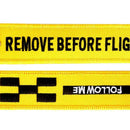 YELLOW Follow Me / - Embroidery Keychain Woven Chain K M7D7