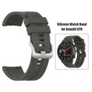 22mm Silicone Wrist Strap Band w/Buckle for Amazfit GTR 47mm (Dark Grey)