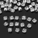 3mm 200pcs Charm Sparkle Clear Crystal Rhinestones Sew on Craft Dress Making New
