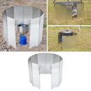 10 Plate Stove Foldable Wind Screen Camping Burner Windshield Cooking In