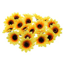 30Pcs Artificial Sunflower Heads Silk Flower Bulk Wedding Home Decor Orange