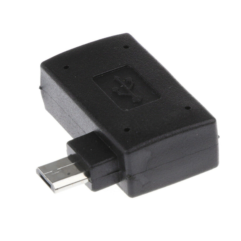 90 degree Right Angle Micro USB 2.0 OTG Host Adapter with USB Power