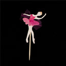 24pcs ballerina fairy cupcake topper dancing girl cake insert card party M&O
