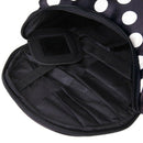 Black Zipper Cosmetic Bag Toiletry Bag Make-up Bag Hand Case Bag with Dot P G6H2