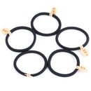 10pcs Black Colors Rope Elastics Hair Ties 4mm Thick Hairbands Girl's Hair~Ba 3C