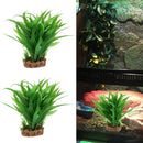 2 Pcs Plastic Terrarium Plant Decorative Ornament For Reptiles Amphibians