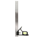 12'' Combination Square Heavy Duty Stainless Steel Protractor Square Ruler
