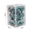 12pcs Christmas Decorative Ball Set Tree Pendant Balls Ornaments (Green)