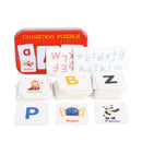 Alphabet Cognition Flash Cards Upper Case and Lower Case With Pictures, Early