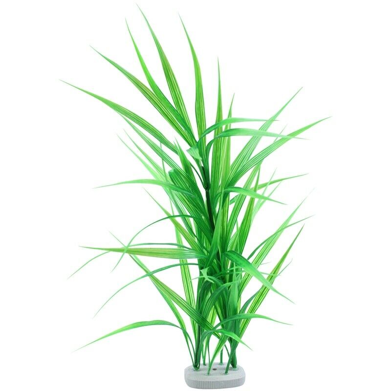 Plastic aquarium plant Green water grass decoration 39cm T3D7