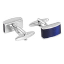 1 Pair Enamel Blue Cufflinks Novelty Shirt Cufflinks Suit Business Fashion