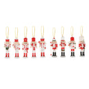 9x 4.9" Wooden Nutcracker Puppet Ornaments Set for Christmas Tree Lawn Gifts