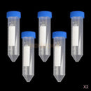 10pcs 50ml Plastic Graduated Cylinder Centrifuge Tube Laboratory Test 12x2.6cm