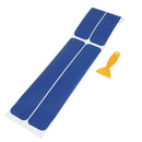 4Pcs/set Blue car door sill scuff  pedal protect carbon fiber stick JR