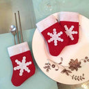 10x14cm Snowflake Christmas Stockings Socks Cutlery Holders or Tree Decorations
