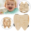 Tooth Box Organizer for baby Save Milk teeth Wood storage box With Free Gift Box