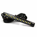 2X Motorcycle Flexible Light Strip Turn Signal Amber White Lamp 17 LED 12V