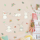 rabbit flower wall stickers for kids rooms home decor wall decals pvc diy art  Z