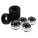 4pcs RC Flat Racing Tires Tyre Wheel Rim For HSP HPI 1:10 On-Road Car 6017