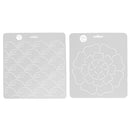 2pcs Clear Embroidery Drawing Quilting Templates & Stencils for Hand Crafts
