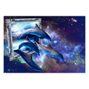 5D DIY Full Drill Diamond Painting Novelty Dolphin Cross Stitch Embroidery