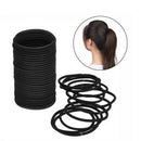 40X Black Elastic Rope Ring Hairband Women Girls Hair Band Tie Ponytail HolderES