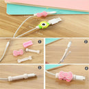 2sets 4pcs Fashion Cartoon Phone USB Data Charging Cable Wrap Cover Protector LJ