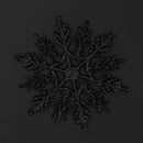 Christmas Snowflake Ornaments Sprinkles Tree Pendant 24 Pieces (Black) A