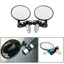 Motorcycle CNC Aluminum Rotate Round 7/8" Handle Bar End Side Rearview Mirrors X